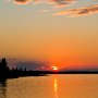 <p align=left>Les couchers de soleil, toujours appréciés, celui-là à Caraquet, Nouveau-Brunswick